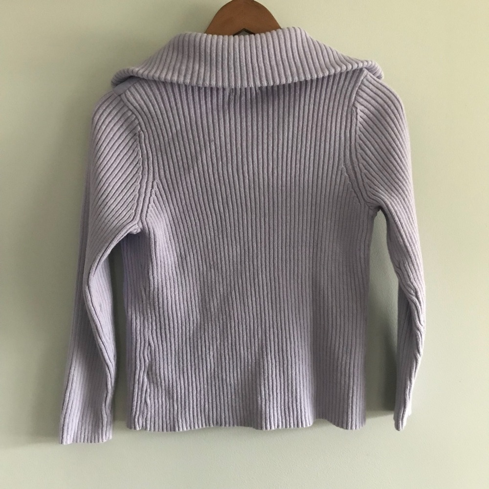 Croft and Barrow Lilac Full-zip Sweater Jacket - Picture 7 of 7